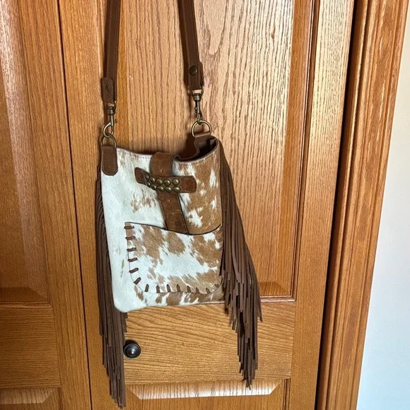 MCFADIN Cowhide Fringe Crossbody Bag - Picture 3 of 4